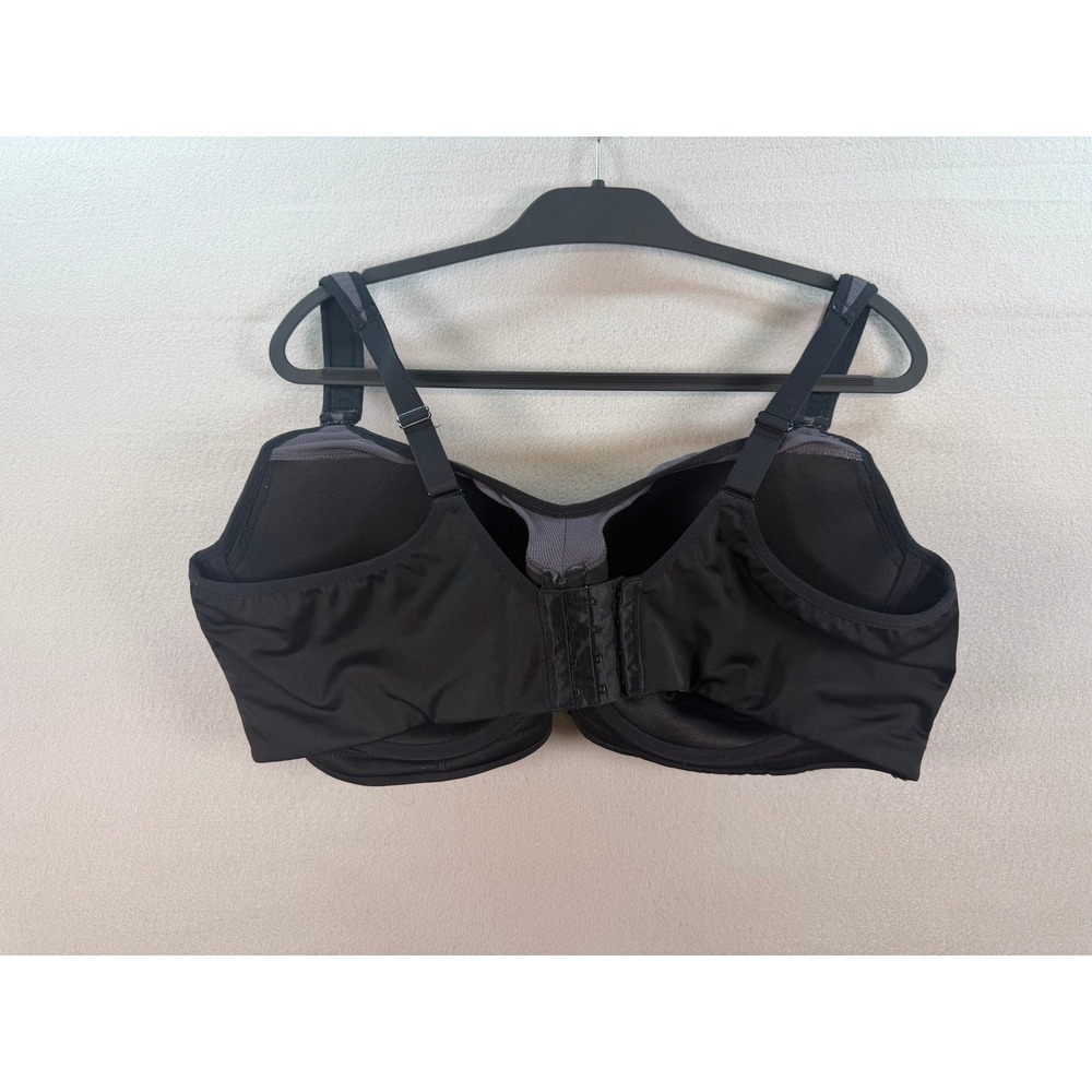 Adore Me Alysha Black Grey Mesh Unlined Underwire Support Bra 44DDD - Picture 2 of 6